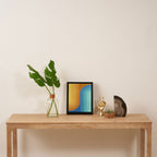 Gradient Curvature XII Beachy Blue and Orange Framed Canvas Print Gallery Image 4