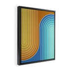 Gradient Curvature XII Beachy Blue and Orange Framed Canvas Print Gallery Image 2