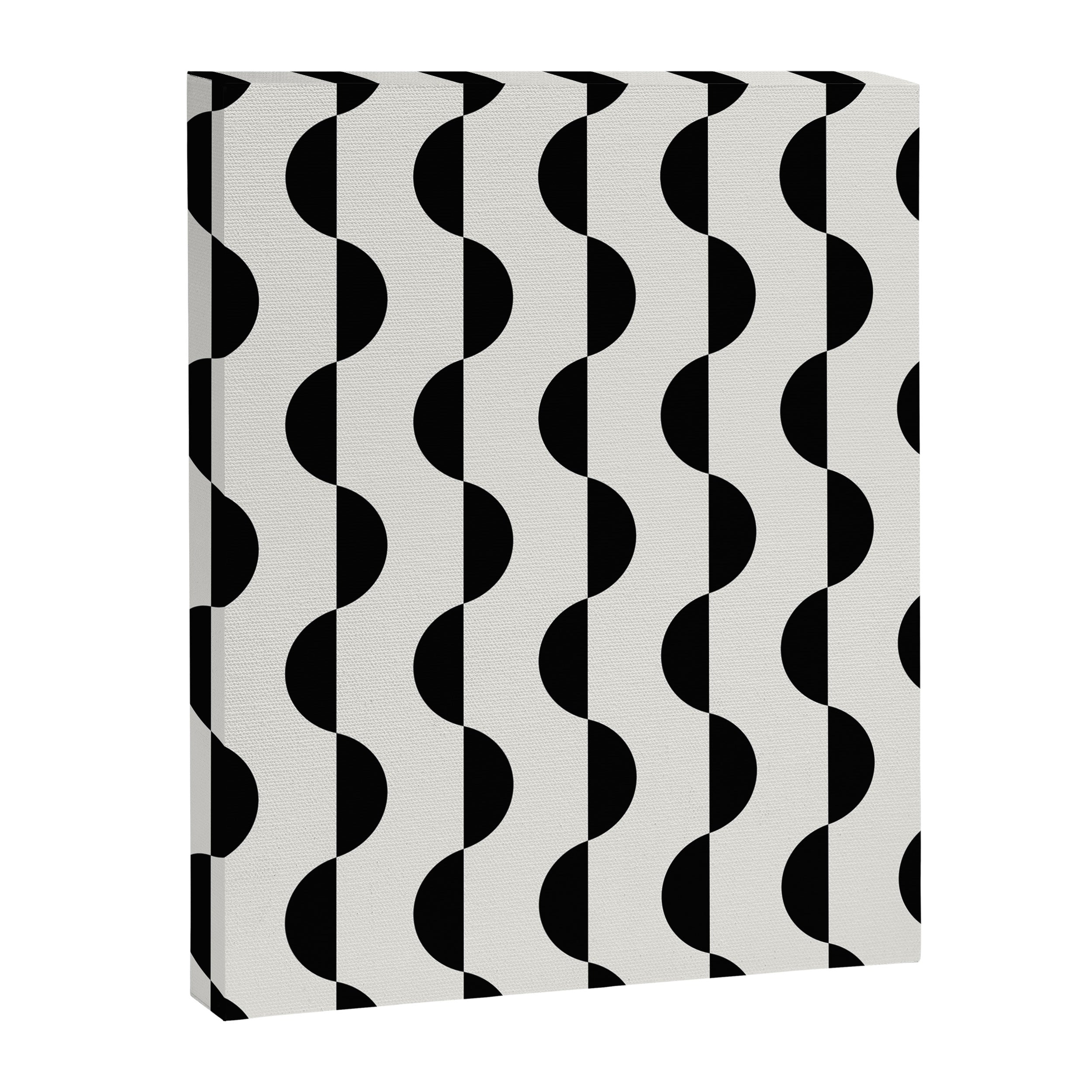 Gwynne Pattern - Black & White Canvas Print Gallery Image 8
