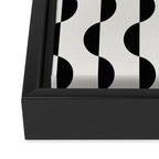 Gwynne Pattern - Black & White Framed Canvas Print Gallery Image 3