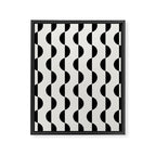Gwynne Pattern - Black & White Framed Canvas Print Gallery Image 8