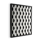 Gwynne Pattern - Black & White Framed Canvas Print Gallery Image 2