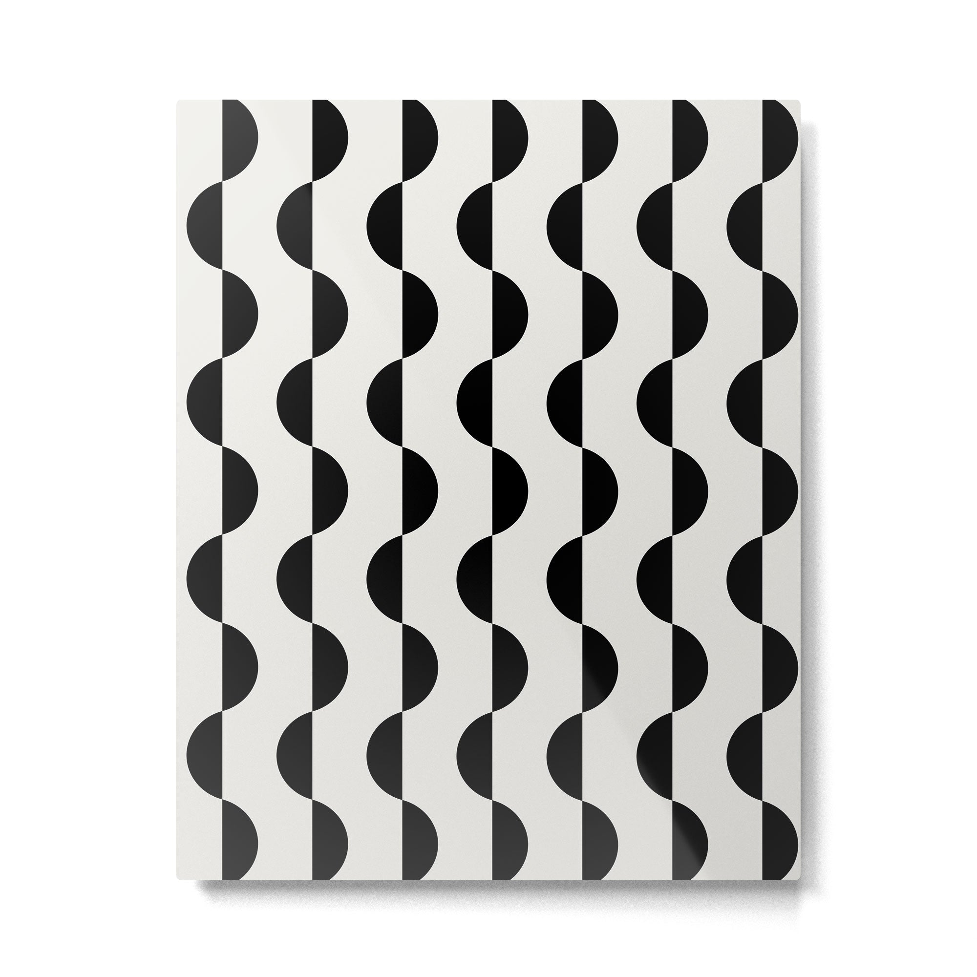Gwynne Pattern - Black & White Metal Print Gallery Image 6