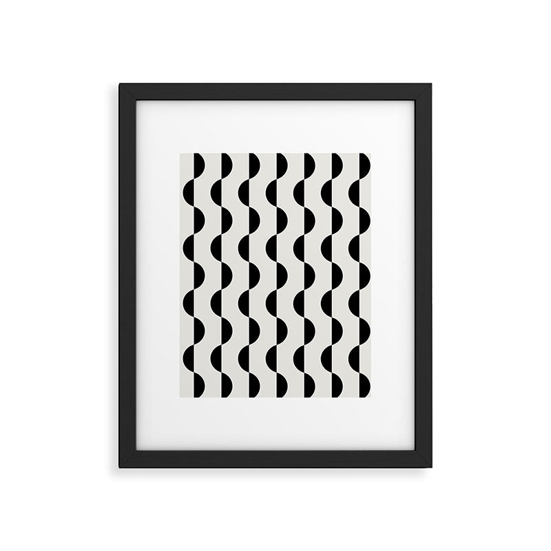 Gwynne Pattern - Black & White Framed Art Print Gallery Image 6