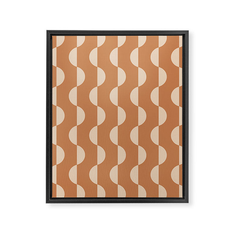 Gwynne Pattern - Desert Orange Framed Canvas Print Gallery Image 8