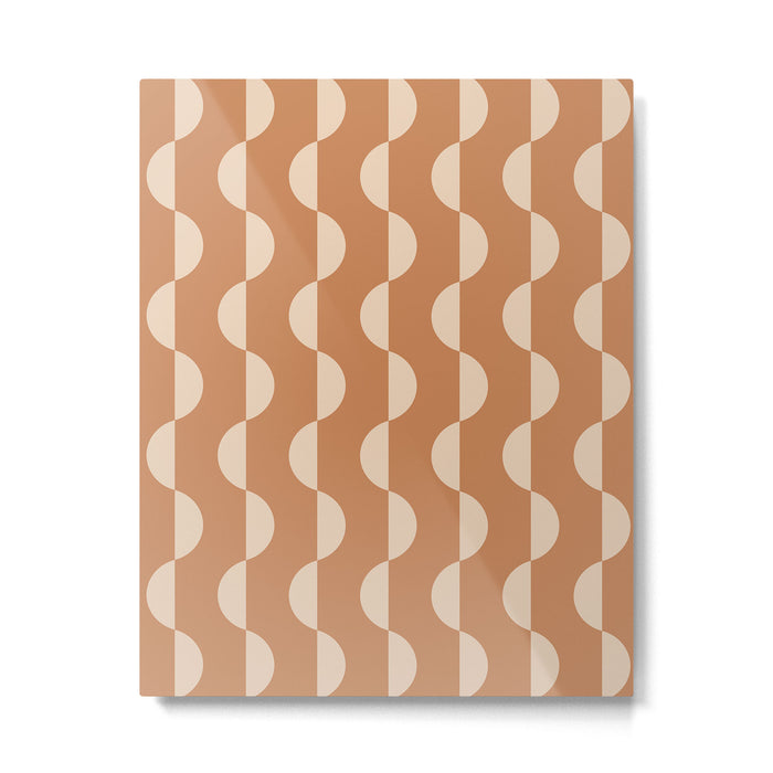Gwynne Pattern - Desert Orange Metal Print Gallery Image 1
