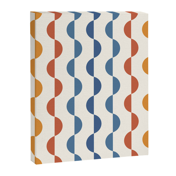 Gwynne Pattern Retro Shapes - Colorful 70's Canvas Print Gallery Image 1