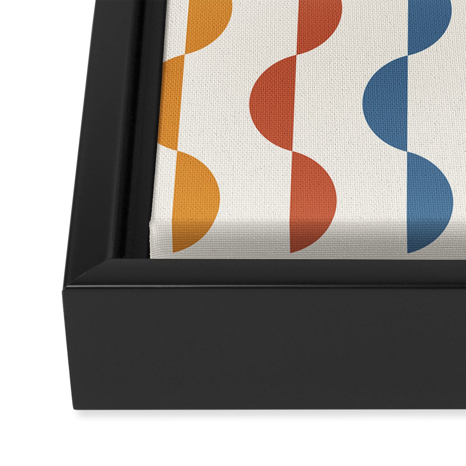 Gwynne Pattern Retro Shapes - Colorful 70's Framed Canvas Print Gallery Image 3
