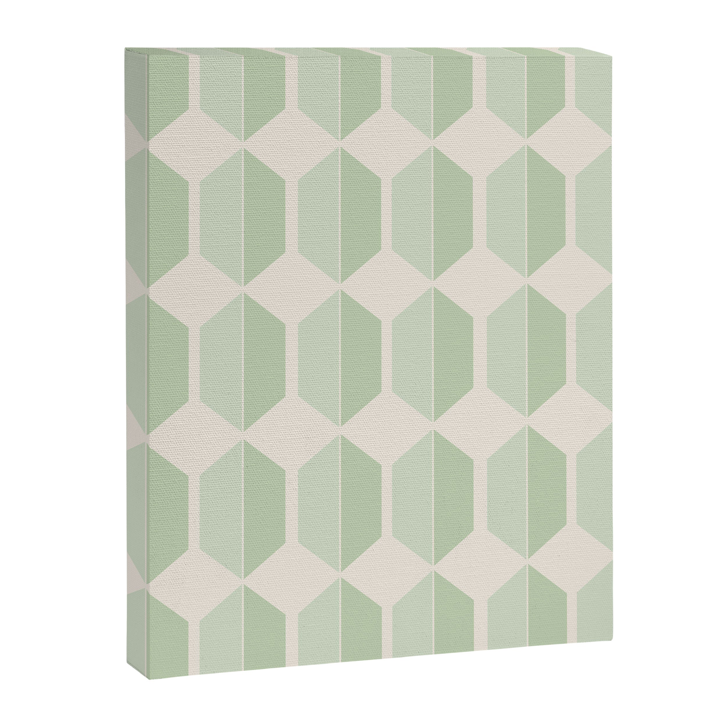 Hexagonal Pattern VI Soft Green Canvas Print Gallery Image 8