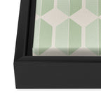 Hexagonal Pattern VI Soft Green Framed Canvas Print Gallery Image 3