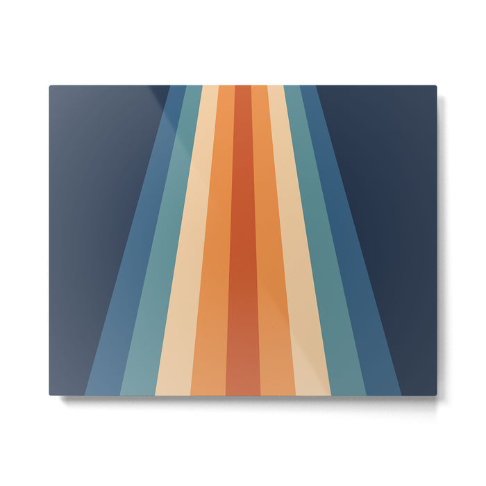70's Retro Stripes Metal Print Gallery Image 1