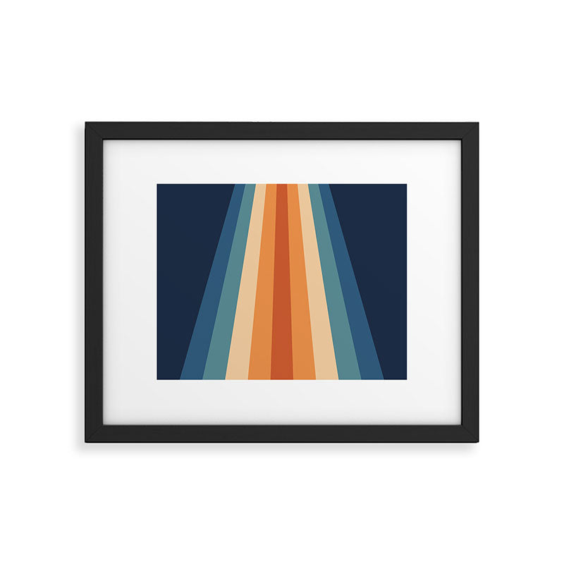 70's Retro Stripes Framed Art Print Gallery Image 5