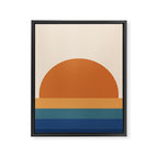 70's Retro Sunset Framed Canvas Print Gallery Image 6