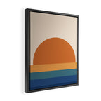 70's Retro Sunset Framed Canvas Print Gallery Image 2