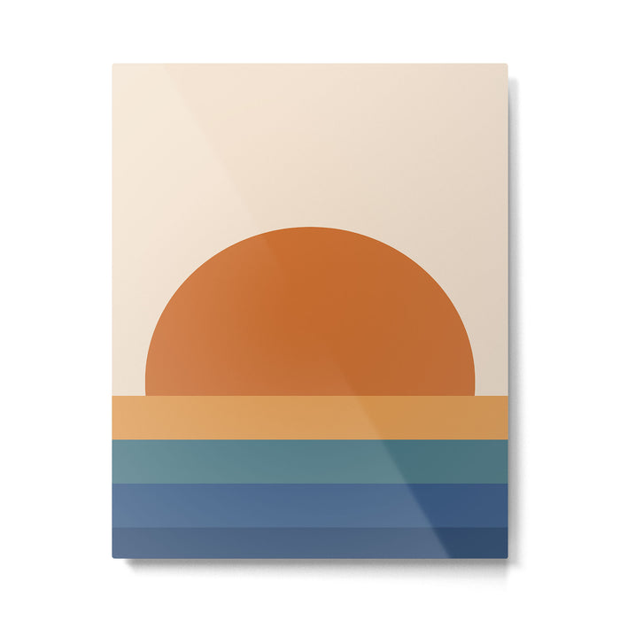70's Retro Sunset Metal Print Gallery Image 1