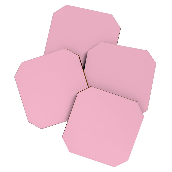 Blush Pink Solid Color Coaster Gallery Image 1