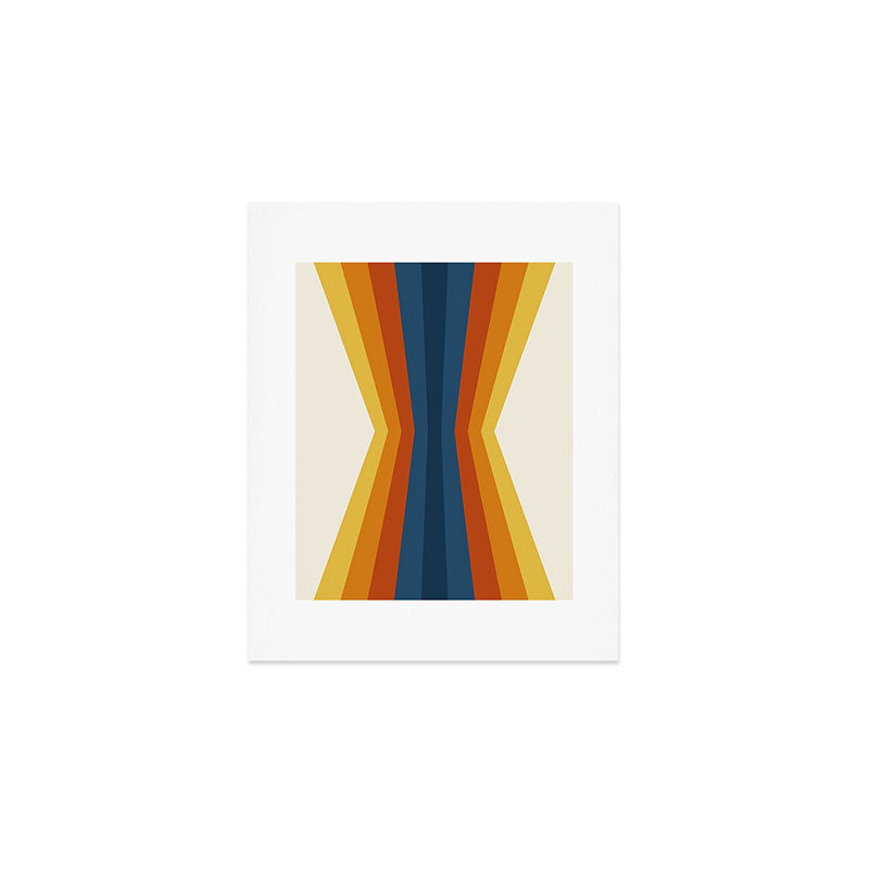 Bright 70's Retro Stripes Reflection Art Print Gallery Image 1