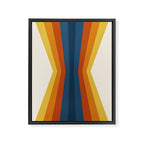 Bright 70's Retro Stripes Reflection Framed Canvas Print Gallery Image 6