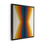 Bright 70's Retro Stripes Reflection Framed Canvas Print Gallery Image 2