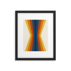 Bright 70's Retro Stripes Reflection Framed Art Print Gallery Image 5