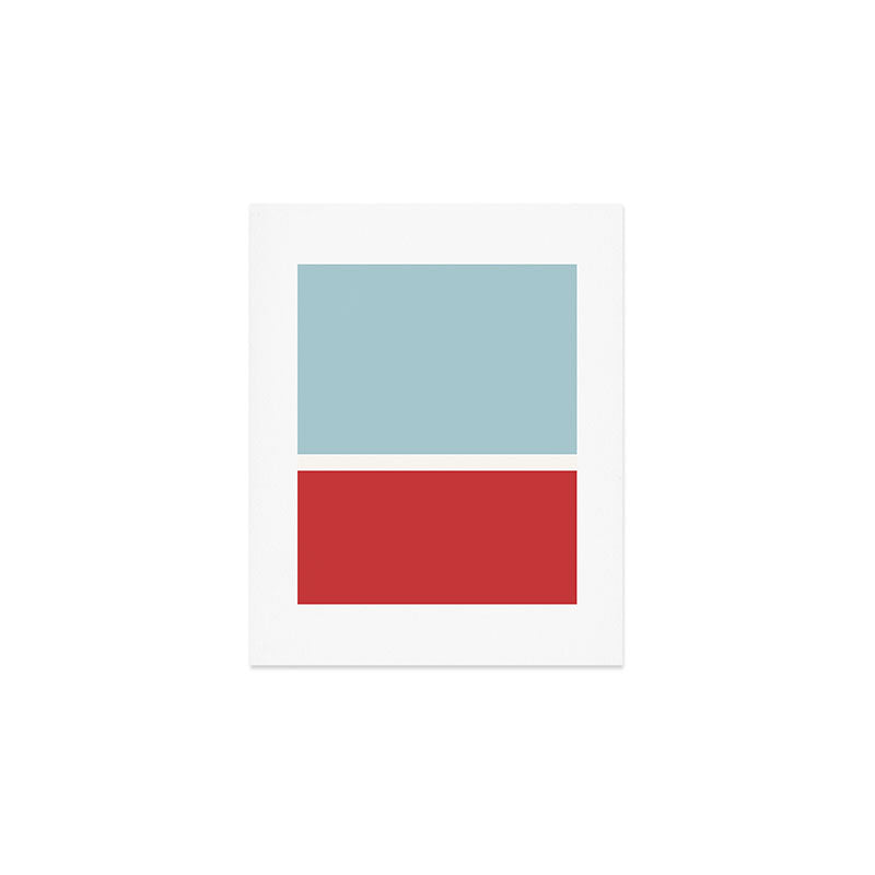 Color Block I Blue Red Art Print Gallery Image 1