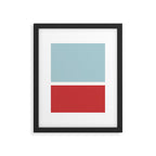 Color Block I Blue Red Framed Art Print Gallery Image 5