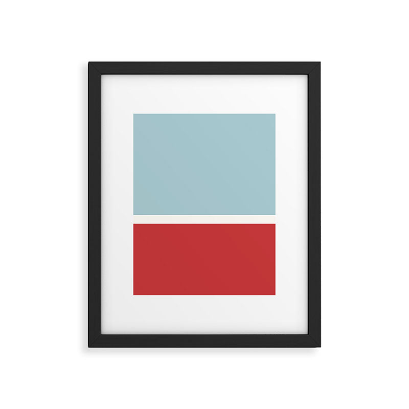 Color Block I Blue Red Framed Art Print Gallery Image 5