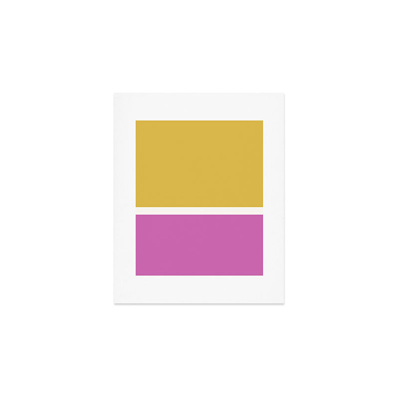 Color Block II Yellow Pink Art Print Gallery Image 1
