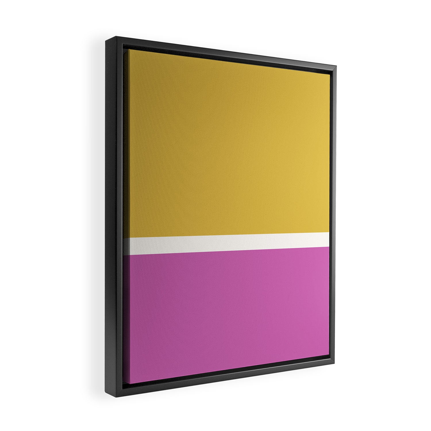 Color Block II Yellow Pink Framed Canvas Print Gallery Image 2