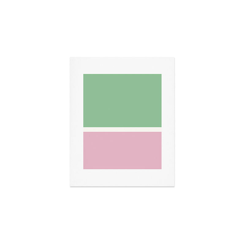 Color Block III Green Pink Art Print Gallery Image 1