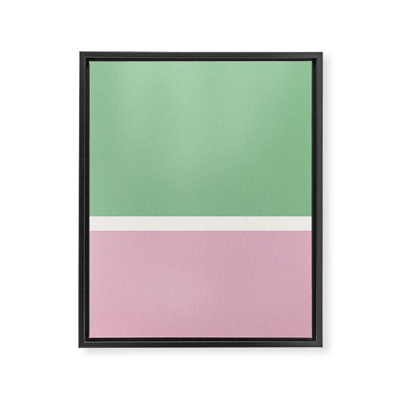 Color Block III Green Pink Framed Canvas Print Gallery Image 6