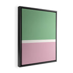 Color Block III Green Pink Framed Canvas Print Gallery Image 2