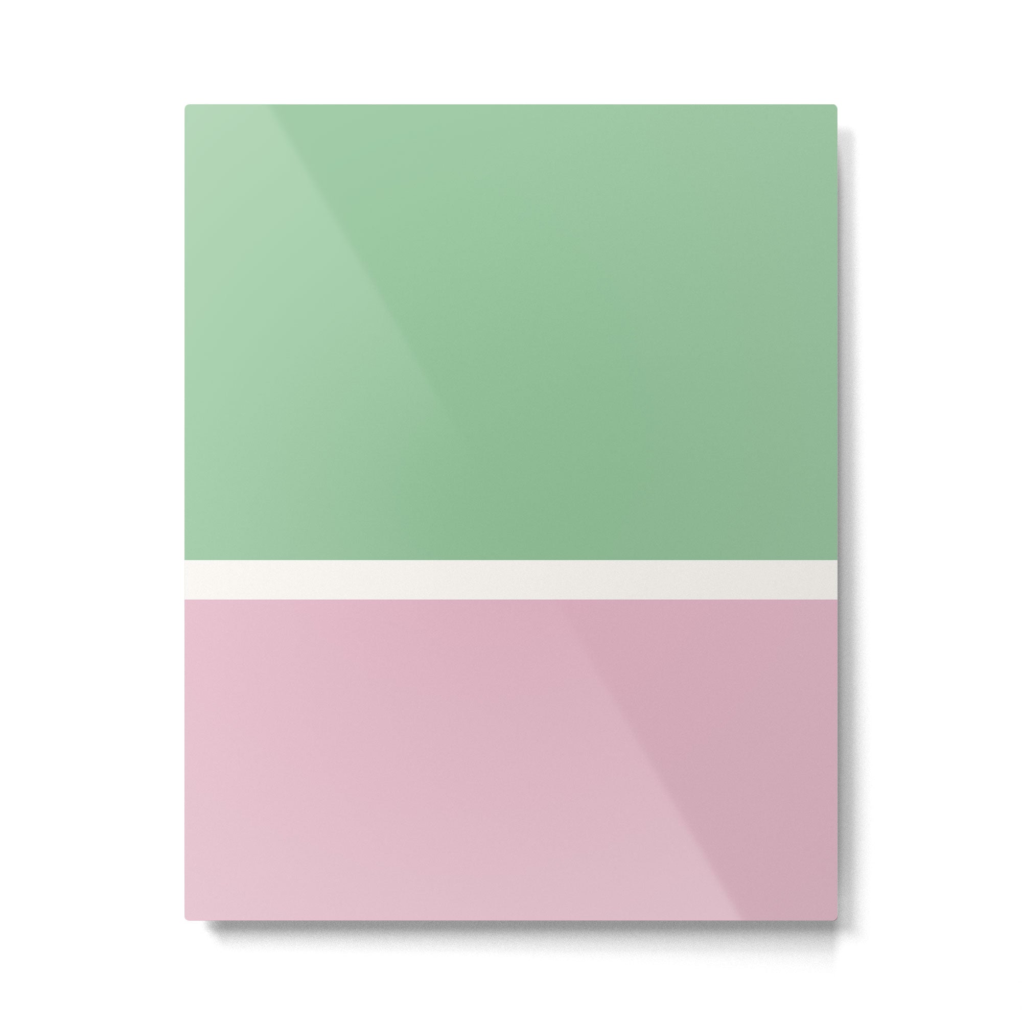 Color Block III Green Pink Metal Print Gallery Image 4