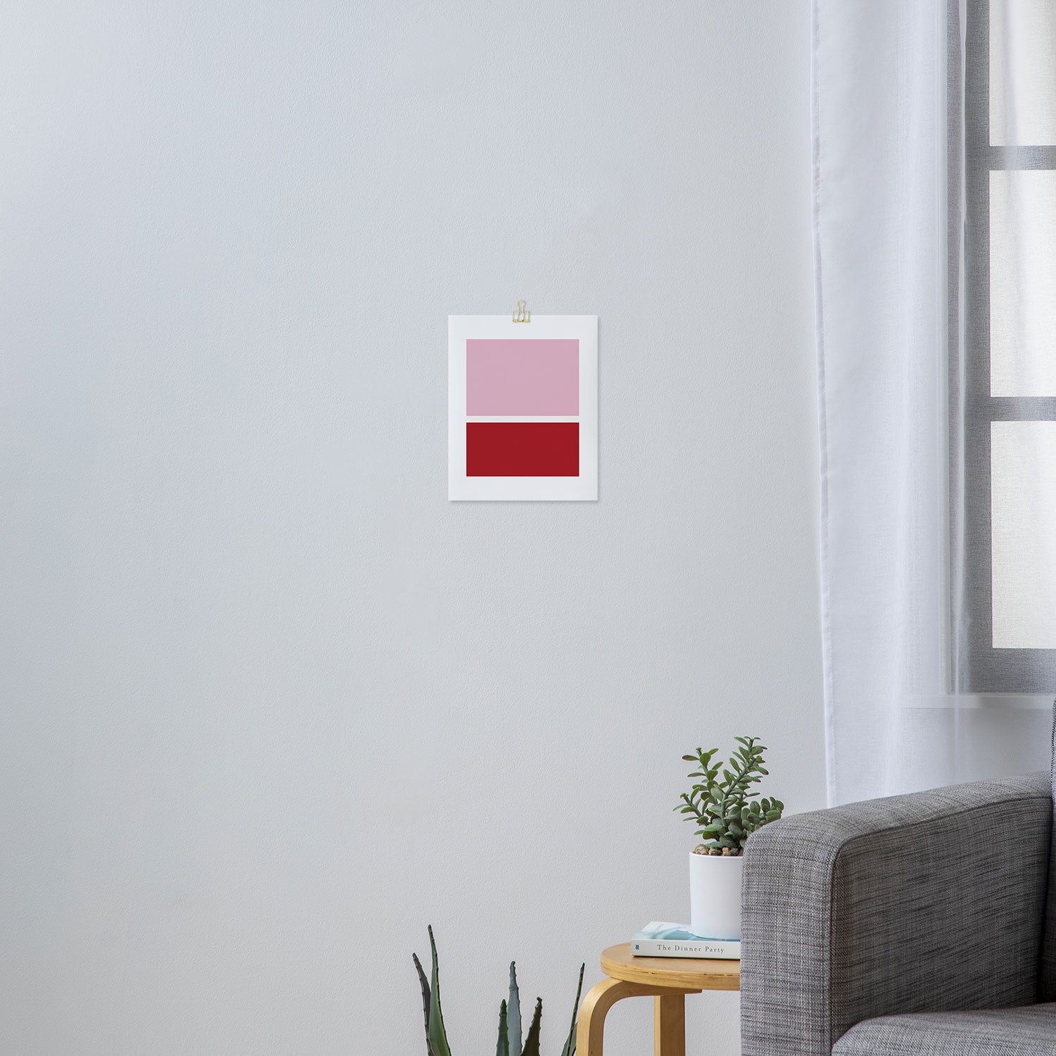 Color Block IV Pink Red Art Print Gallery Image 3