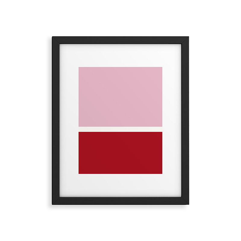 Color Block IV Pink Red Framed Art Print Gallery Image 5
