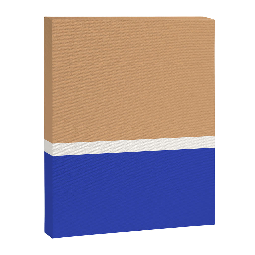 Color Block IX Peach Orange Blue Canvas Print Gallery Image 6