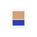 Color Block IX Peach Orange Blue Art Print Gallery Image 1