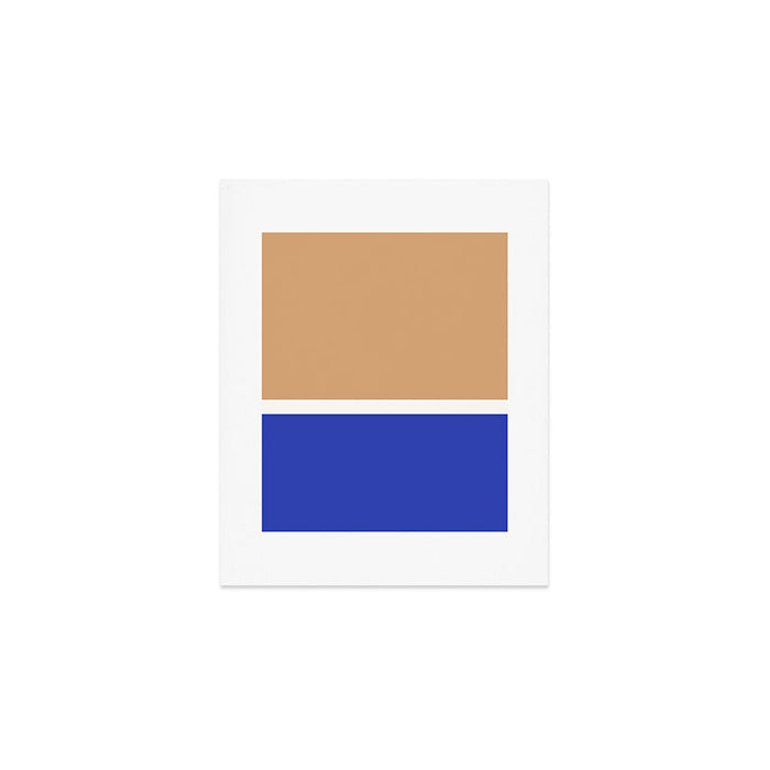 Color Block IX Peach Orange Blue Art Print Gallery Image 1