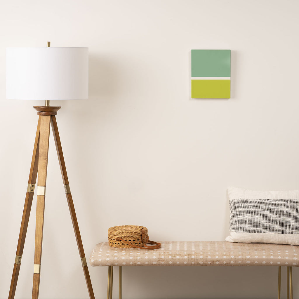 Color Block V Mint Lime Green Canvas Print Gallery Image 2