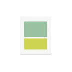 Color Block V Mint Lime Green Art Print Gallery Image 1