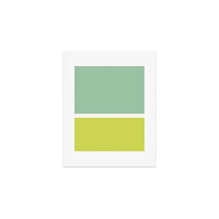 Color Block V Mint Lime Green Art Print Gallery Image 1