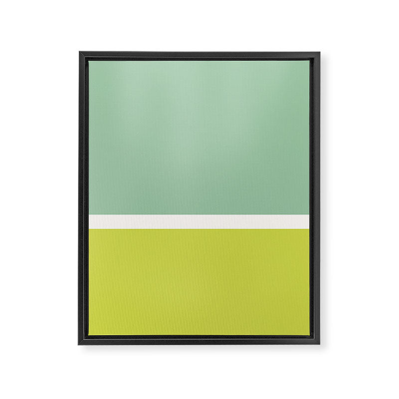 Color Block V Mint Lime Green Framed Canvas Print Gallery Image 6