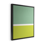 Color Block V Mint Lime Green Framed Canvas Print Gallery Image 2