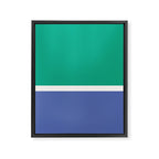 Color Block VI Green Blue Framed Canvas Print Gallery Image 6