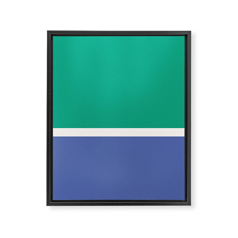 Color Block VI Green Blue Framed Canvas Print Gallery Image 6