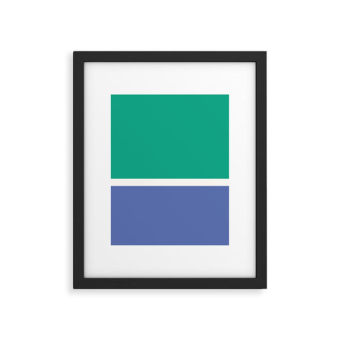 Color Block VI Green Blue Framed Art Print Gallery Image 1
