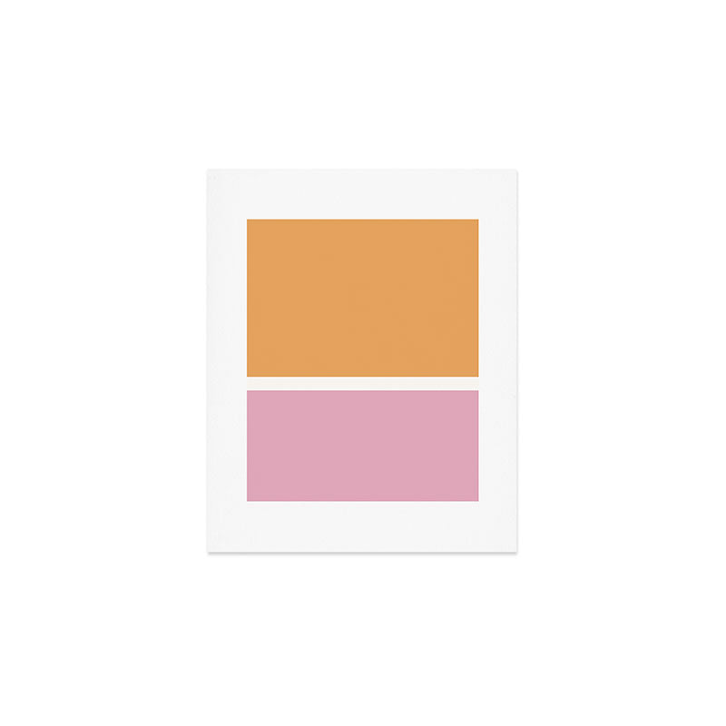 Color Block VII Orange Pink Art Print Gallery Image 1