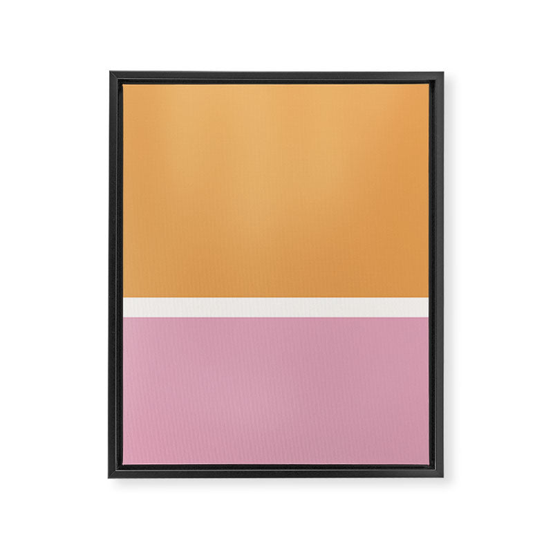 Color Block VII Orange Pink Framed Canvas Print Gallery Image 6