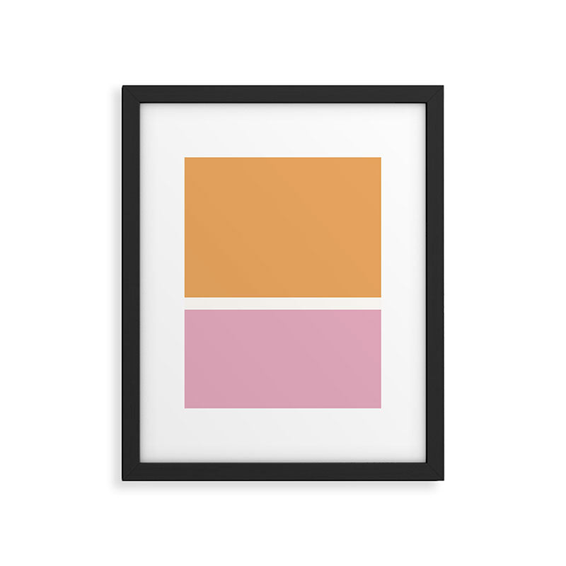 Color Block VII Orange Pink Framed Art Print Gallery Image 5