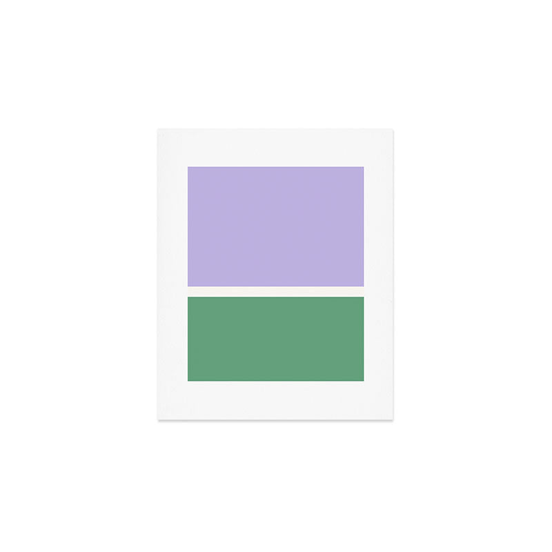 Color Block VIII Purple Green Art Print Gallery Image 1